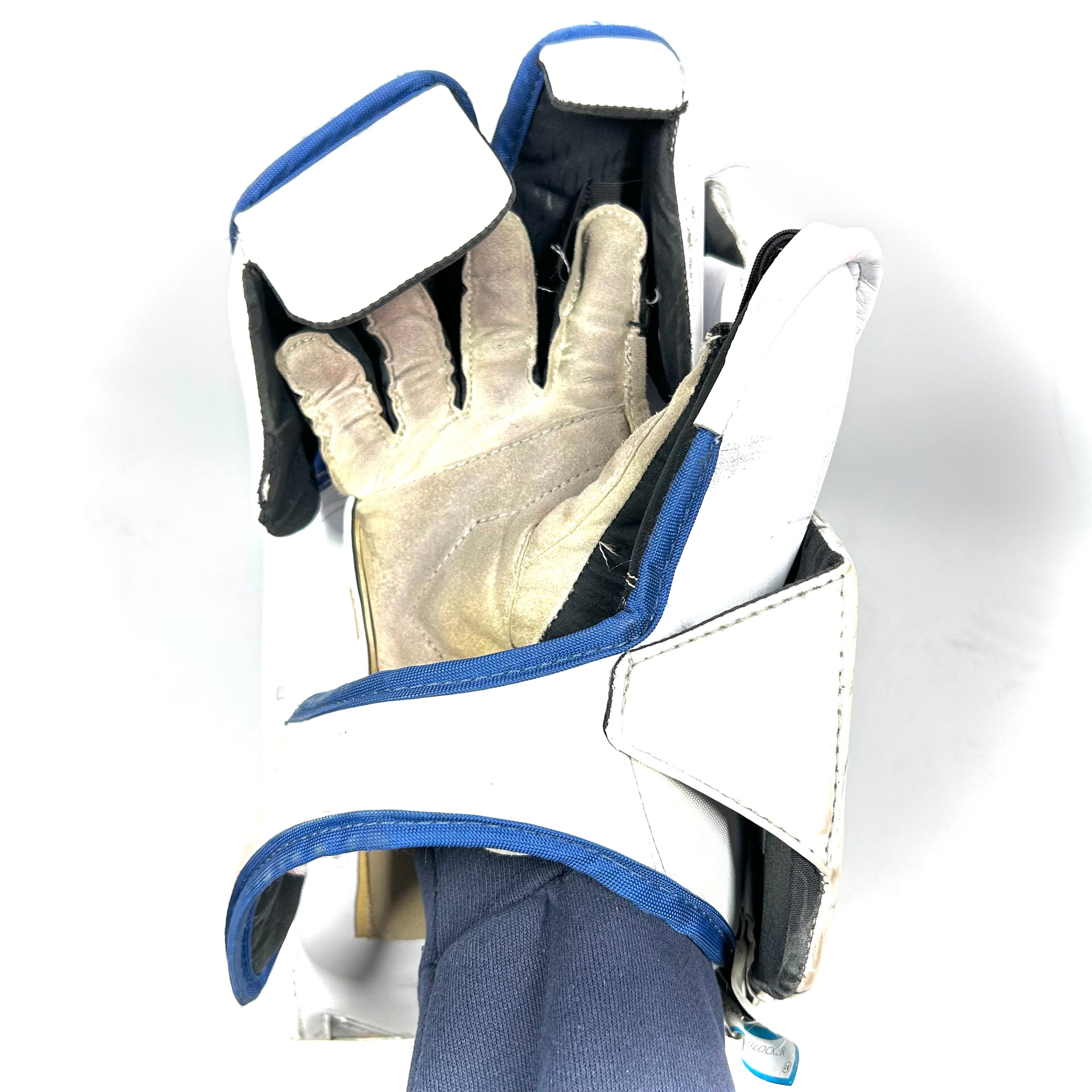 Bauer Supreme Mach - Bloqueur de gardien de but Pro Stock d'occasion (blanc/bleu)